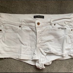 Abercrombie White Denim Shorts